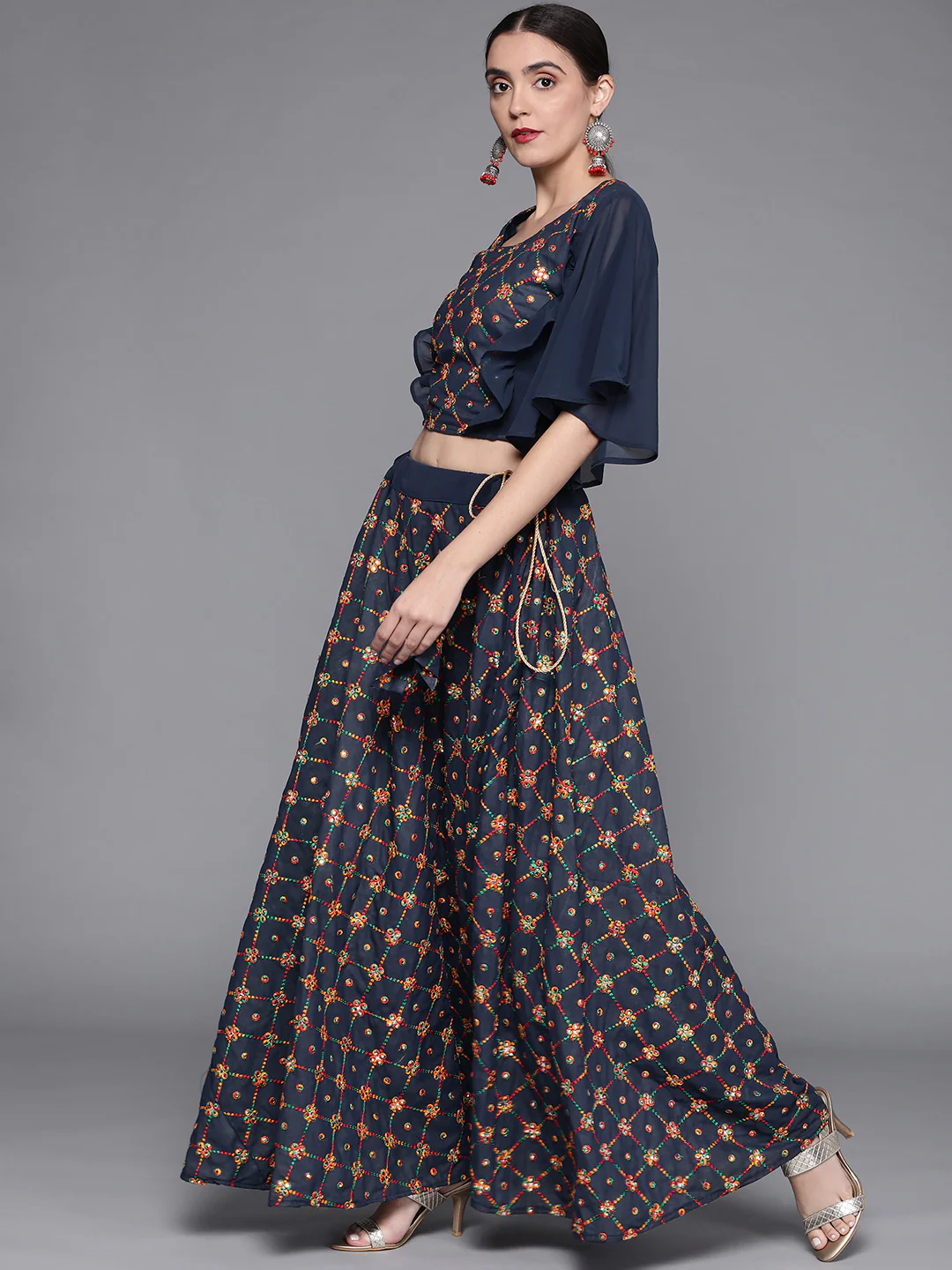 Trendy Crop Top and Skirt Sets